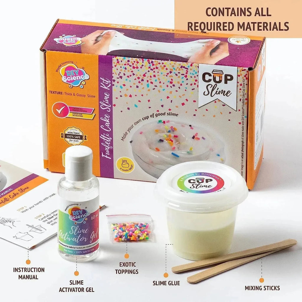 Diy Science Funfetti Cake Slime Kit - Naivri