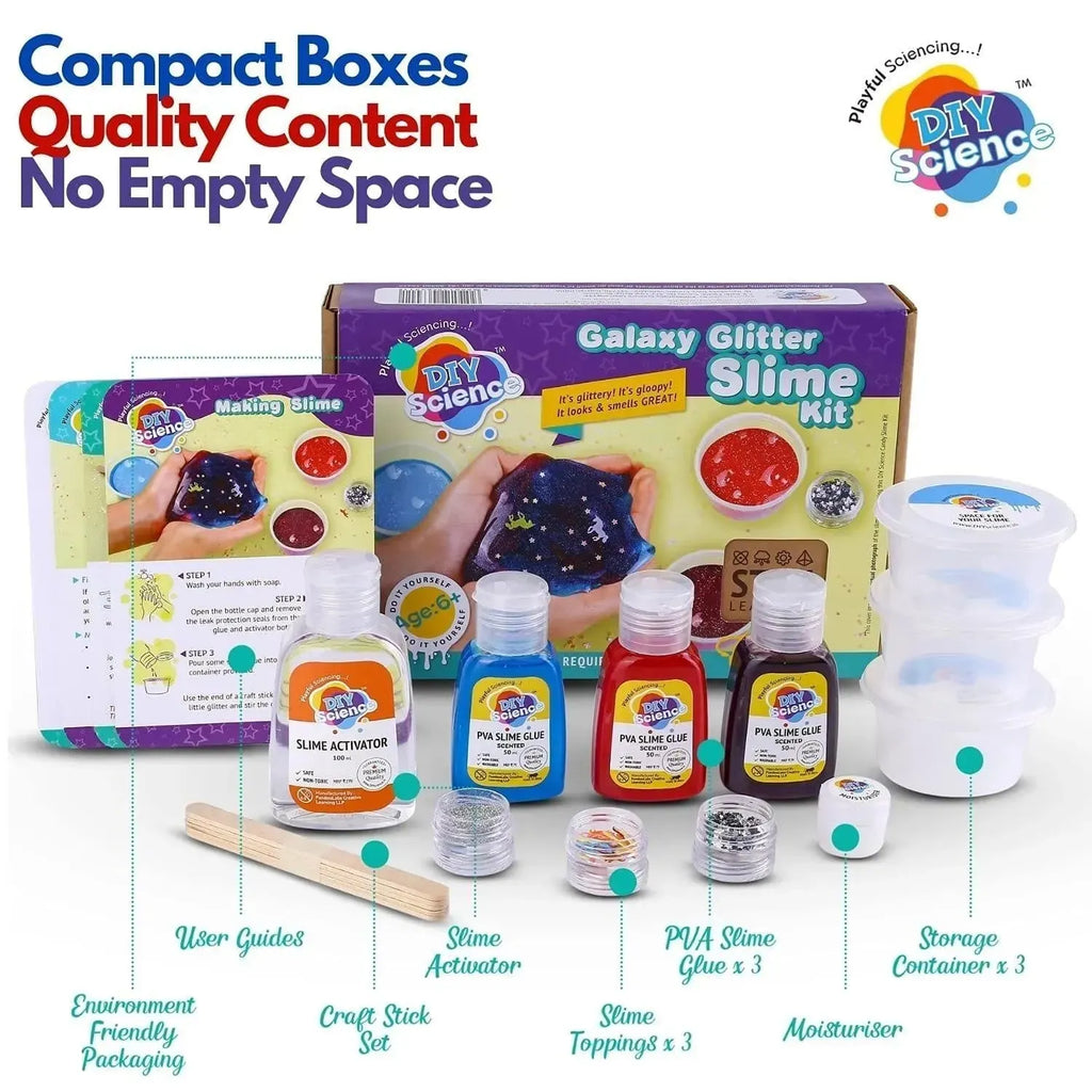 Diy Science Galaxy Glitter Slime Kit - Naivri