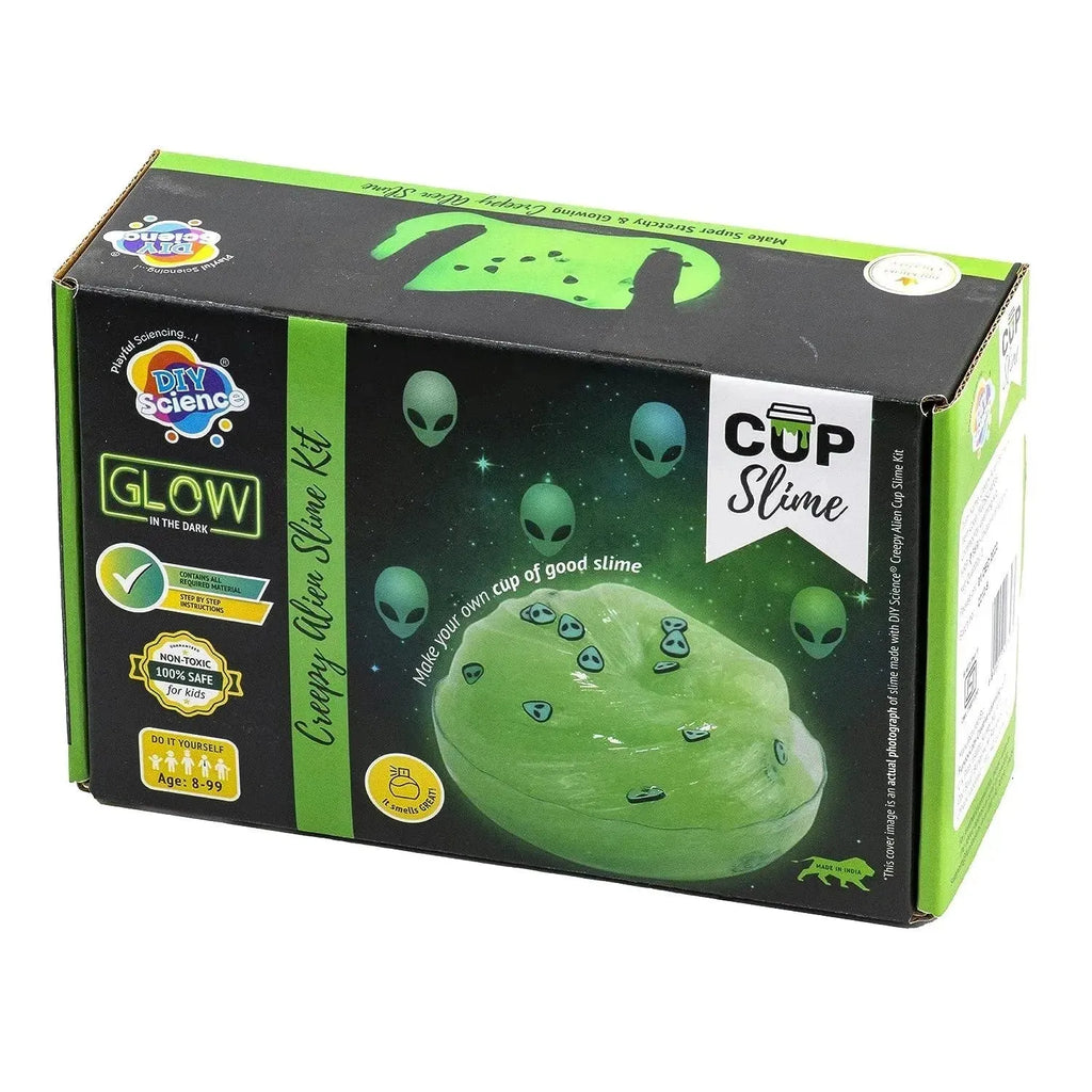 DIY Science Glow In The Dark Green Alien Slime Kit - Naivri