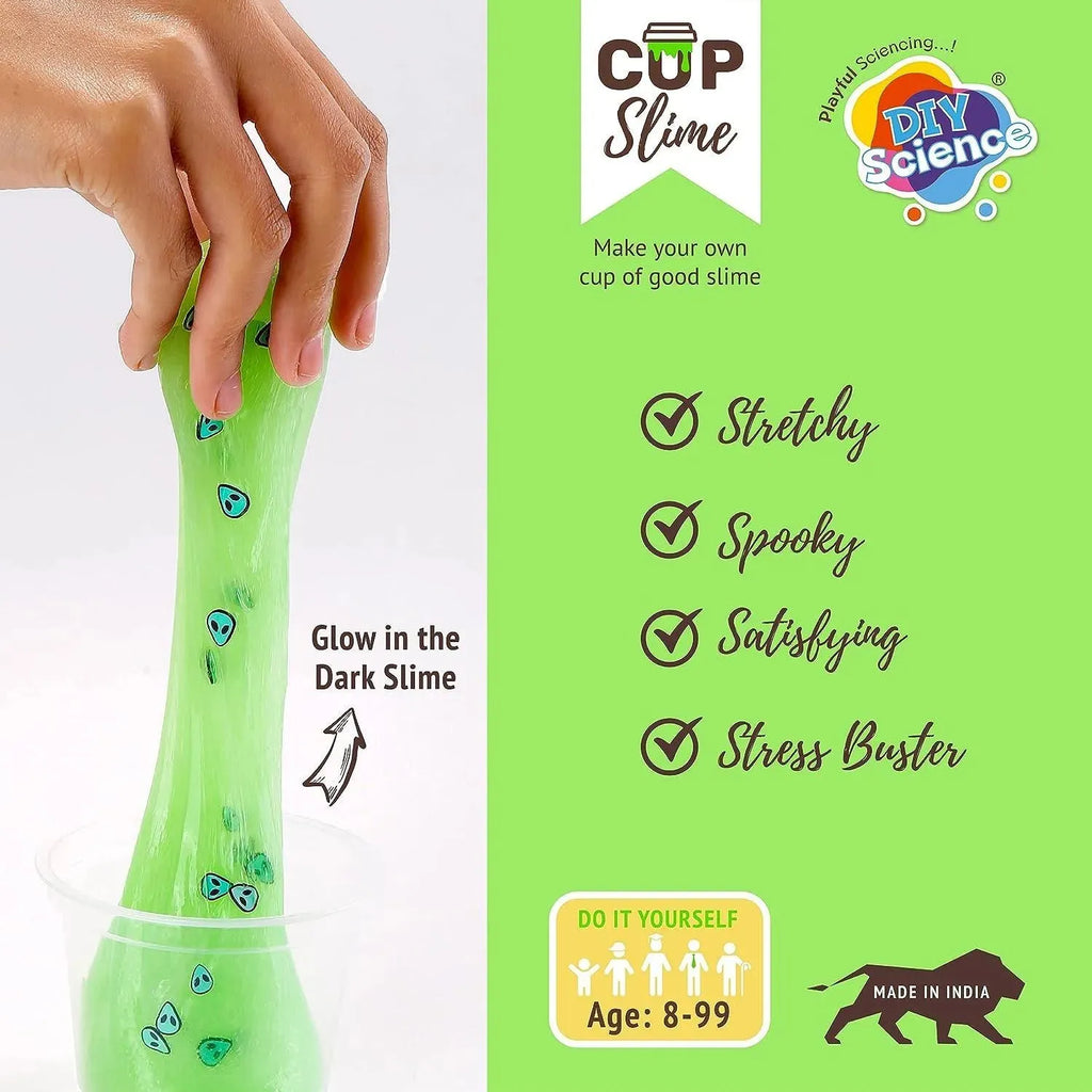 DIY Science Glow In The Dark Green Alien Slime Kit - Naivri