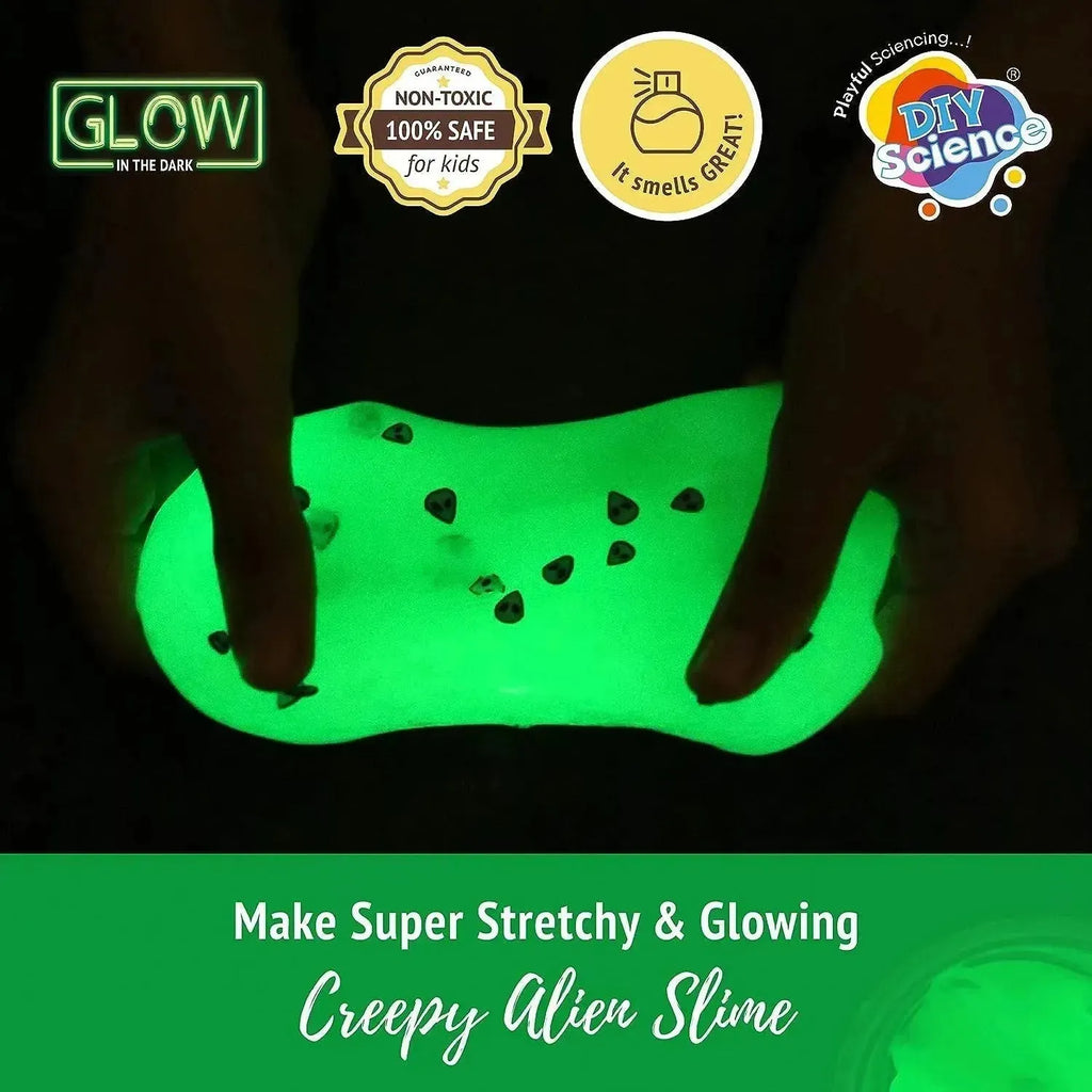 DIY Science Glow In The Dark Green Alien Slime Kit - Naivri