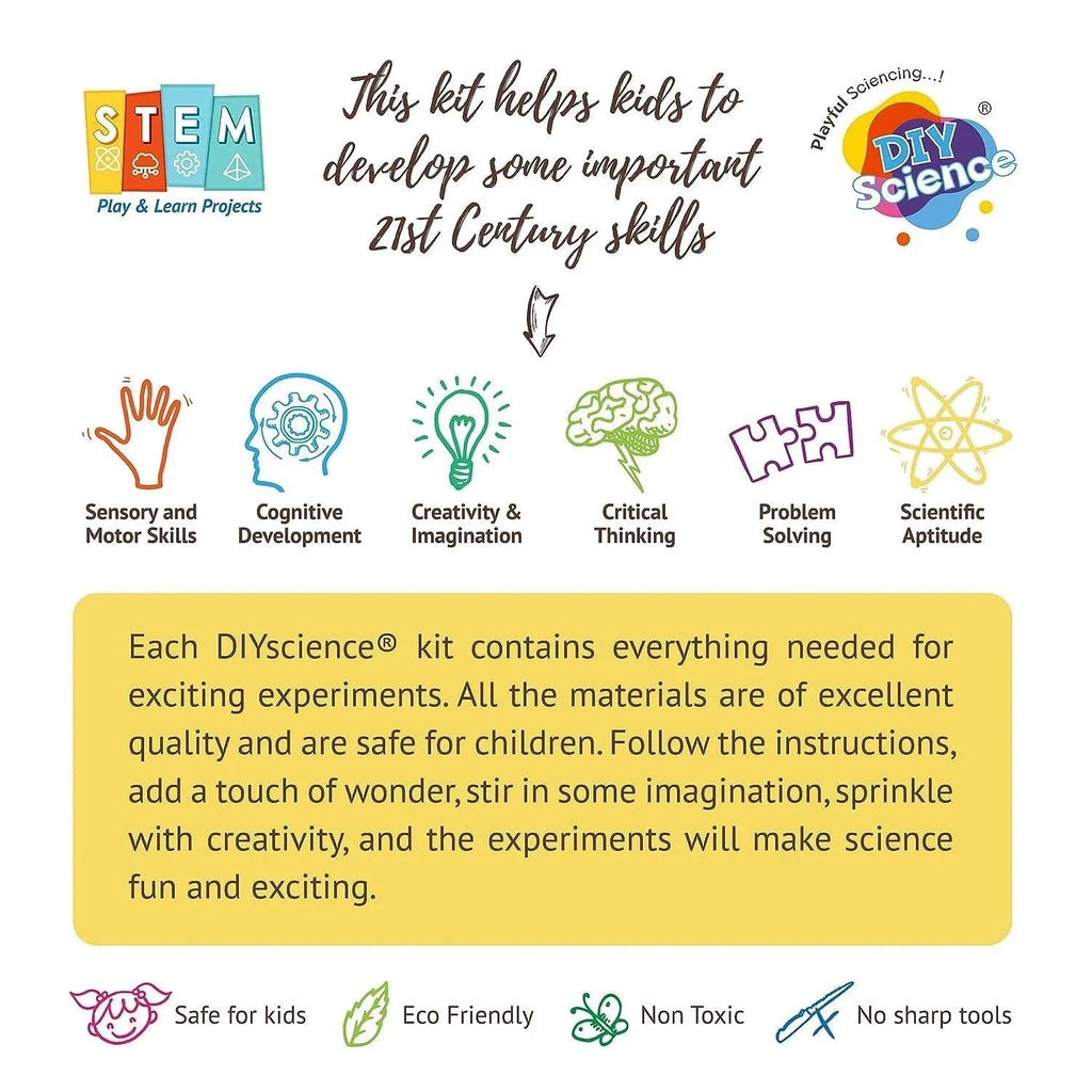 DIY Science Glow In The Dark Green Alien Slime Kit - Naivri