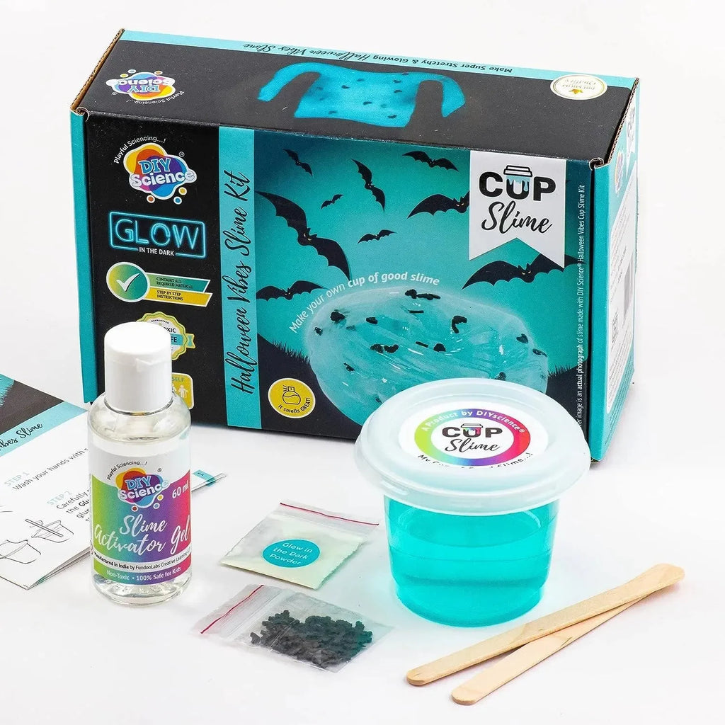 Diy Science Glow In The Dark Halloween Vibes Slime Kit - Naivri