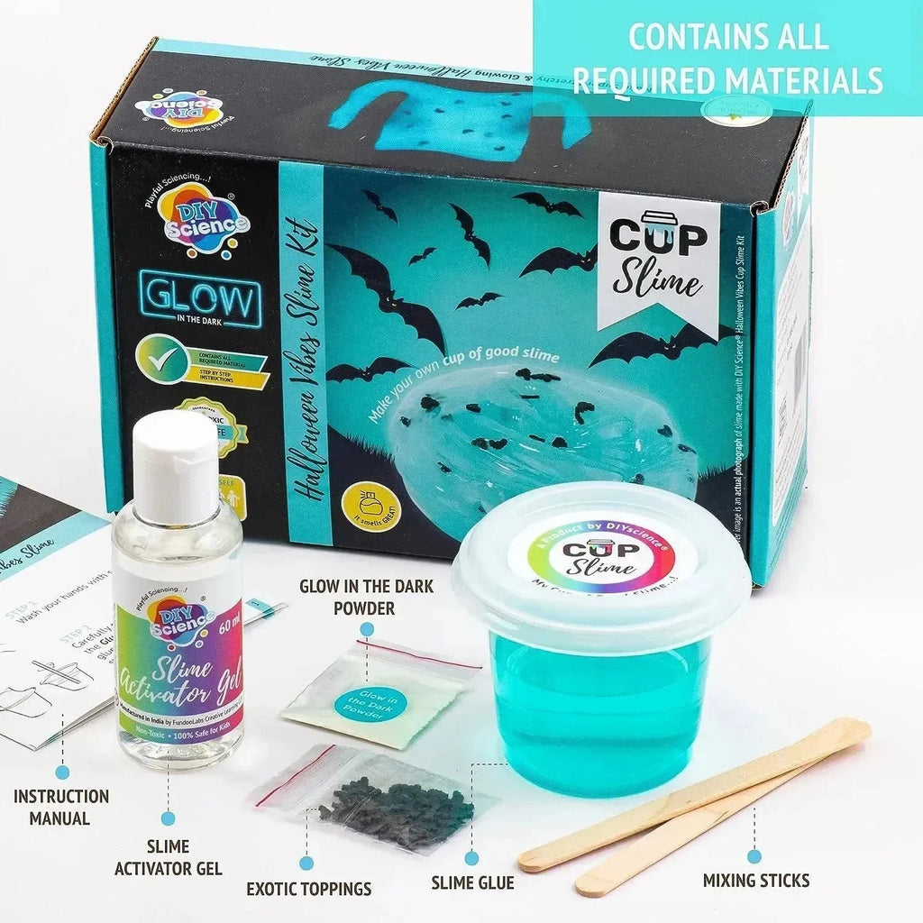 Diy Science Glow In The Dark Halloween Vibes Slime Kit - Naivri