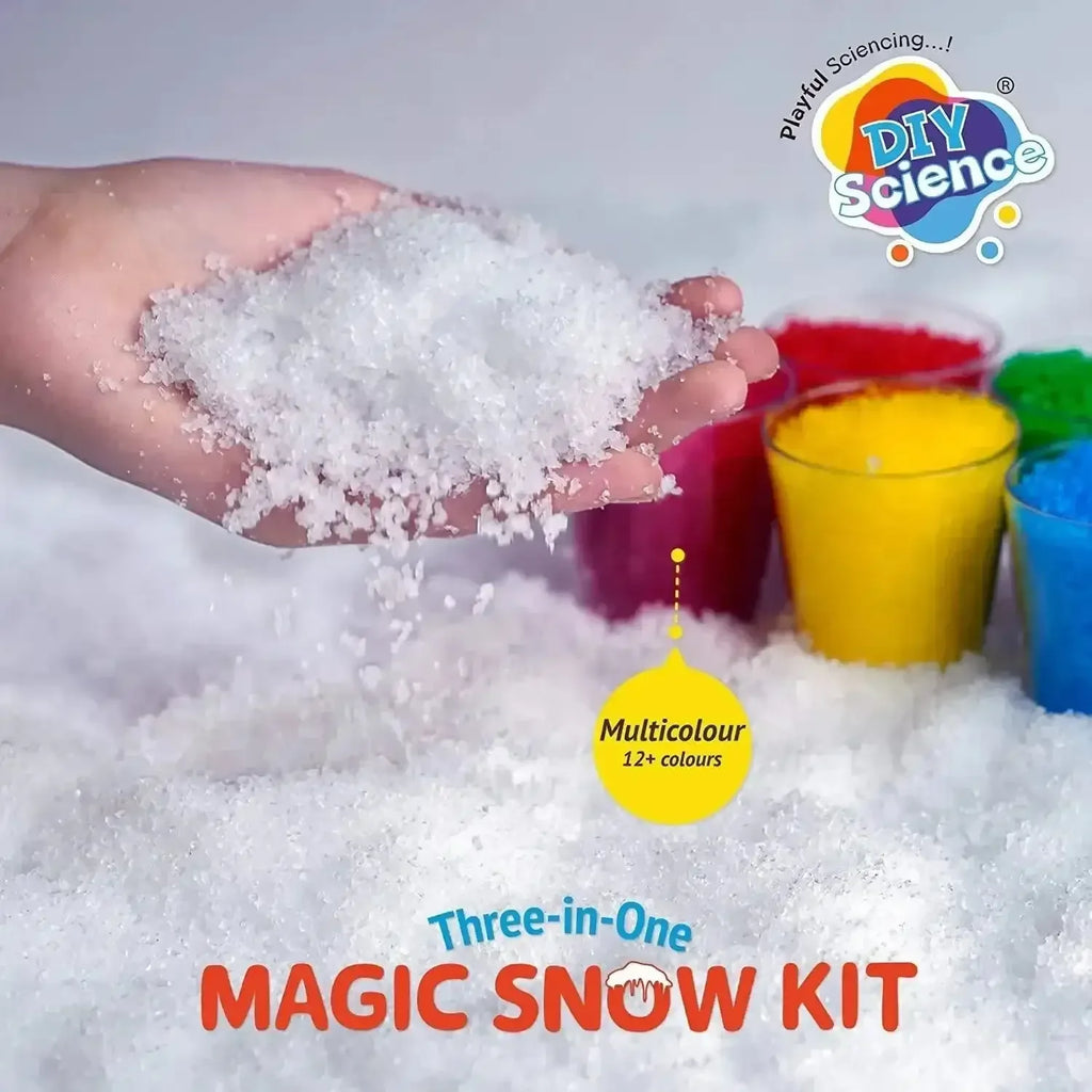 DIY Science Magic Snow Kit Three In One – Reusable, Expandable, Colorable Snow Powder Kit | STEM Science Toy for Kids 6+ - Naivri
