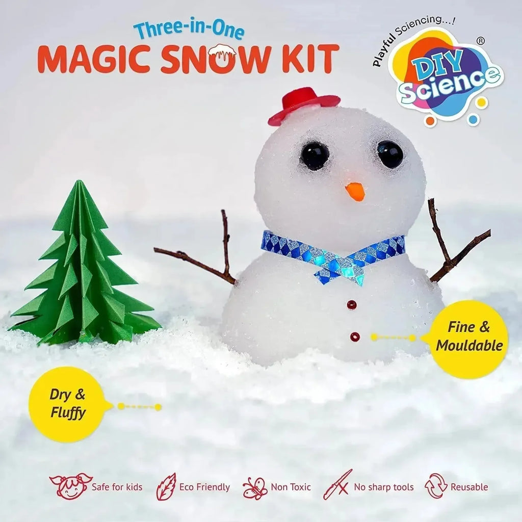 DIY Science Magic Snow Kit Three In One – Reusable, Expandable, Colorable Snow Powder Kit | STEM Science Toy for Kids 6+ - Naivri