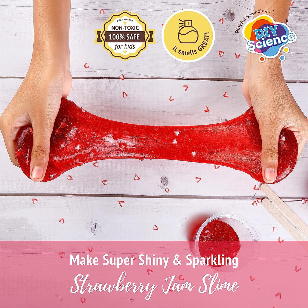 Diy Science Sparkling Strawberry Jam Slime Kit - Naivri
