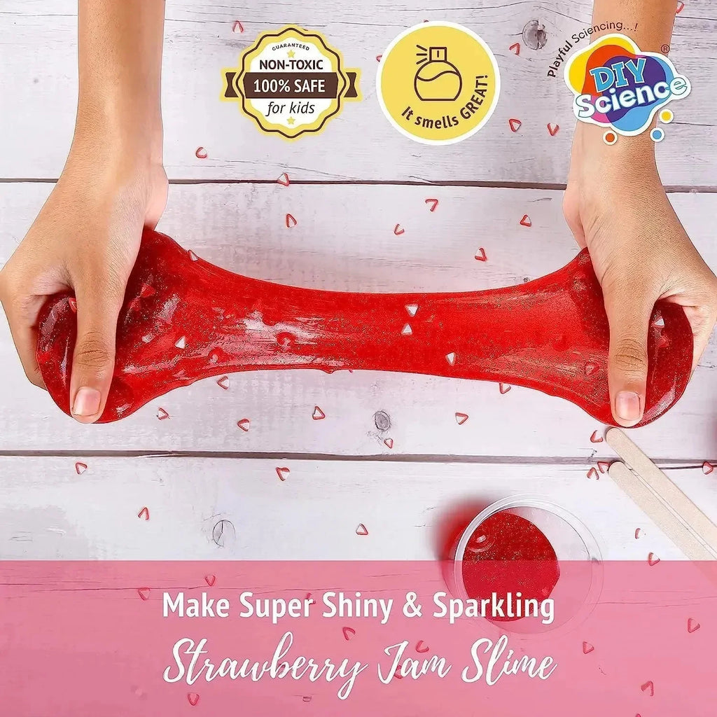 Diy Science Sparkling Strawberry Jam Slime Kit - Naivri