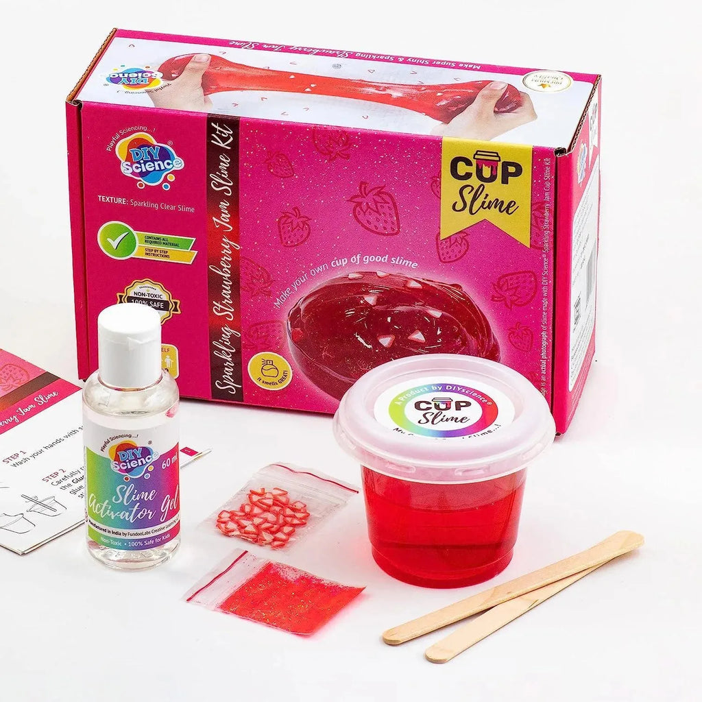 Diy Science Sparkling Strawberry Jam Slime Kit - Naivri