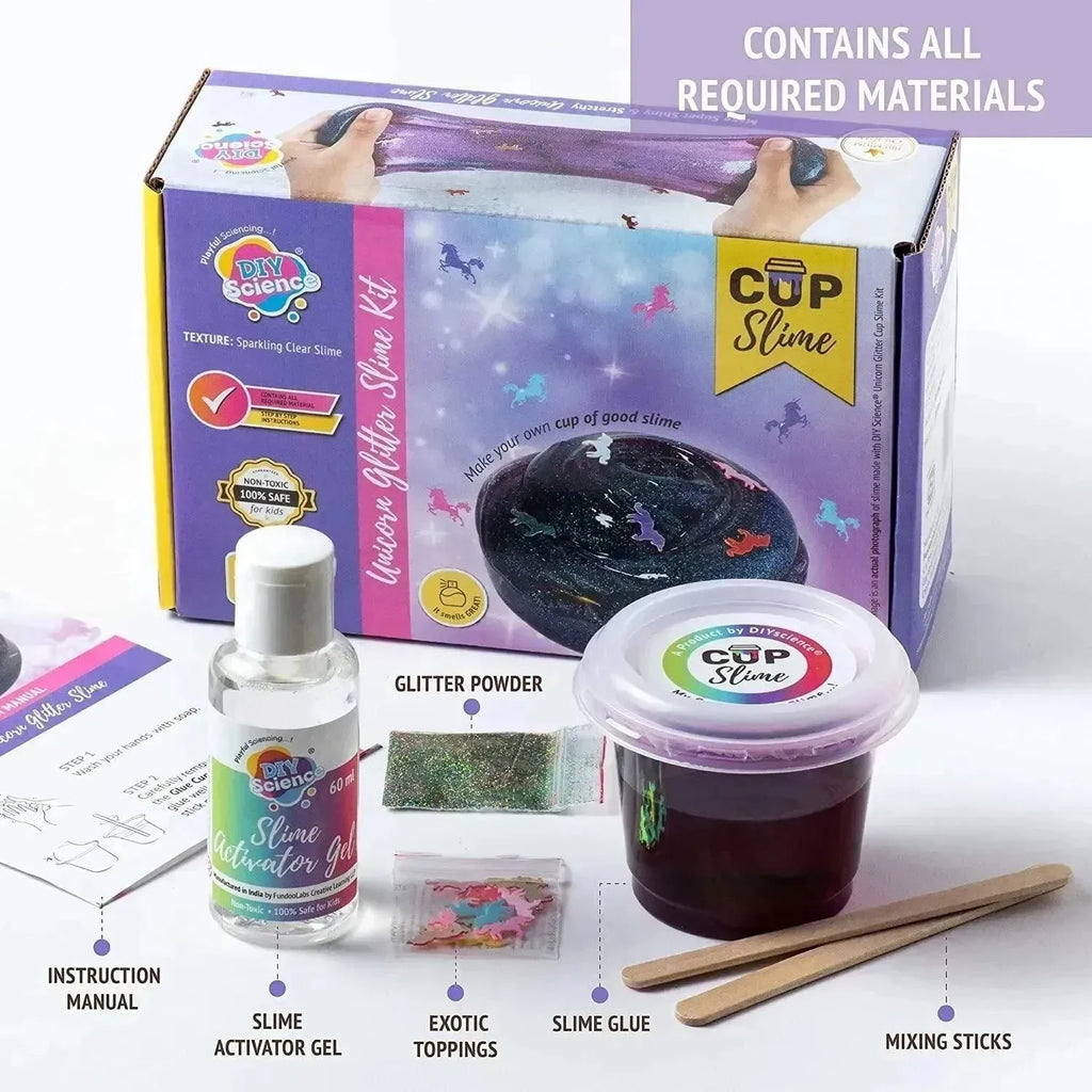Diy Science Unicorn Glitter Slime Kit - Naivri