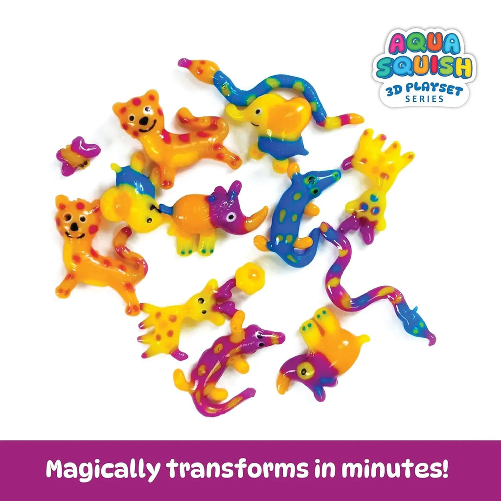 DIYScience® Jungle Safari Aqua Squish Kit – 40+ 3D Jungle Animals | Soft Magic Gel Toys for Boys & Girls | Educational Birthday Gift (Age 6–14) - Naivri