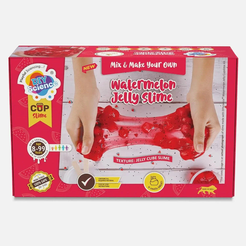 DIYScience Watermelon Jelly Slime Kit – Scented, Glossy Slime Kit for Kids 8+ | Non-Toxic & Complete DIY Set - Naivri