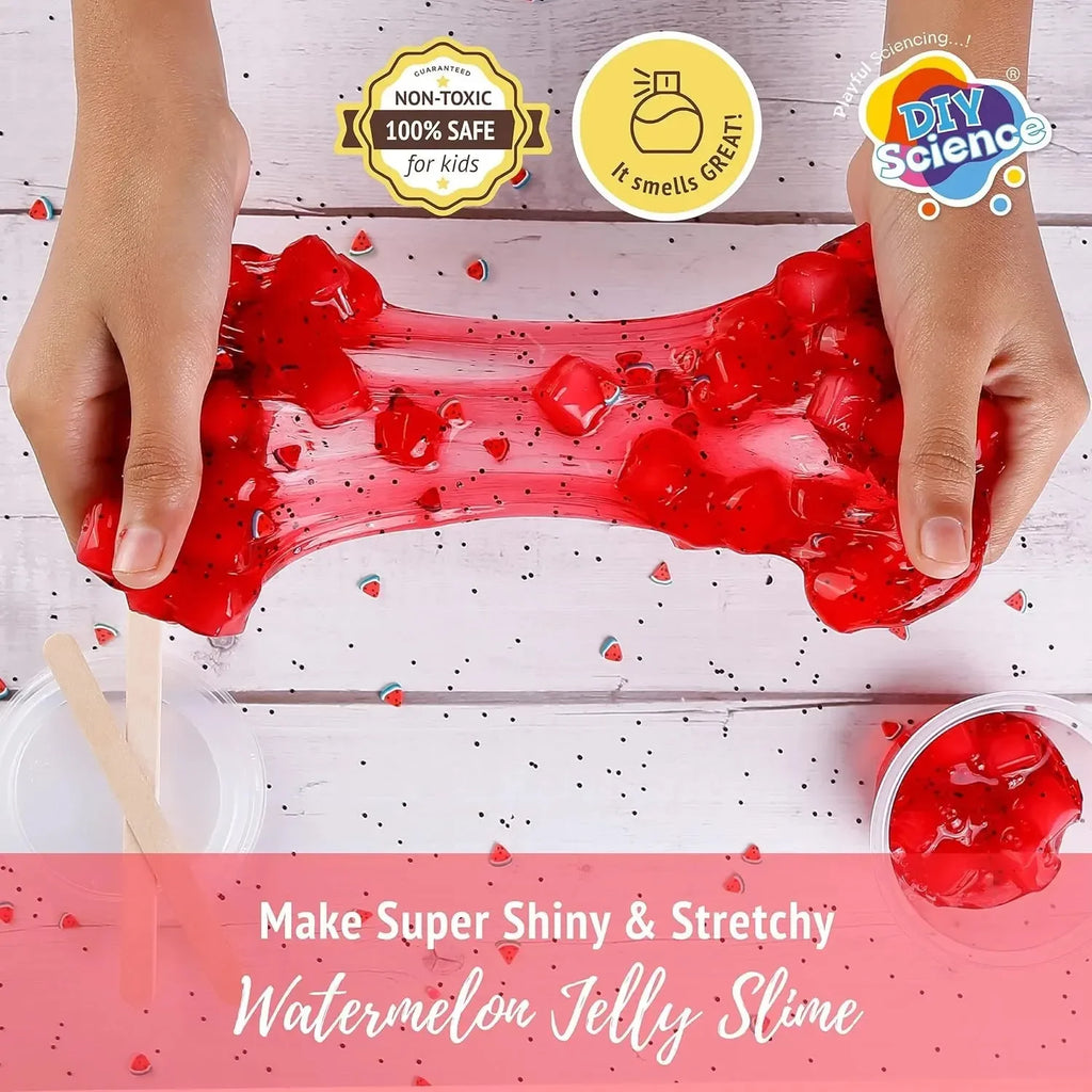 DIYScience Watermelon Jelly Slime Kit – Scented, Glossy Slime Kit for Kids 8+ | Non-Toxic & Complete DIY Set - Naivri