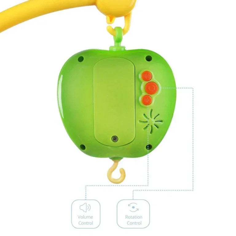Dove Little Bee Musical Mobile for Baby Crib | Crib Hanging Toy with 20 Soothing Tunes, 5 Rattling Toys, and Visual Stimulation | Multi-Stage Use - Naivri