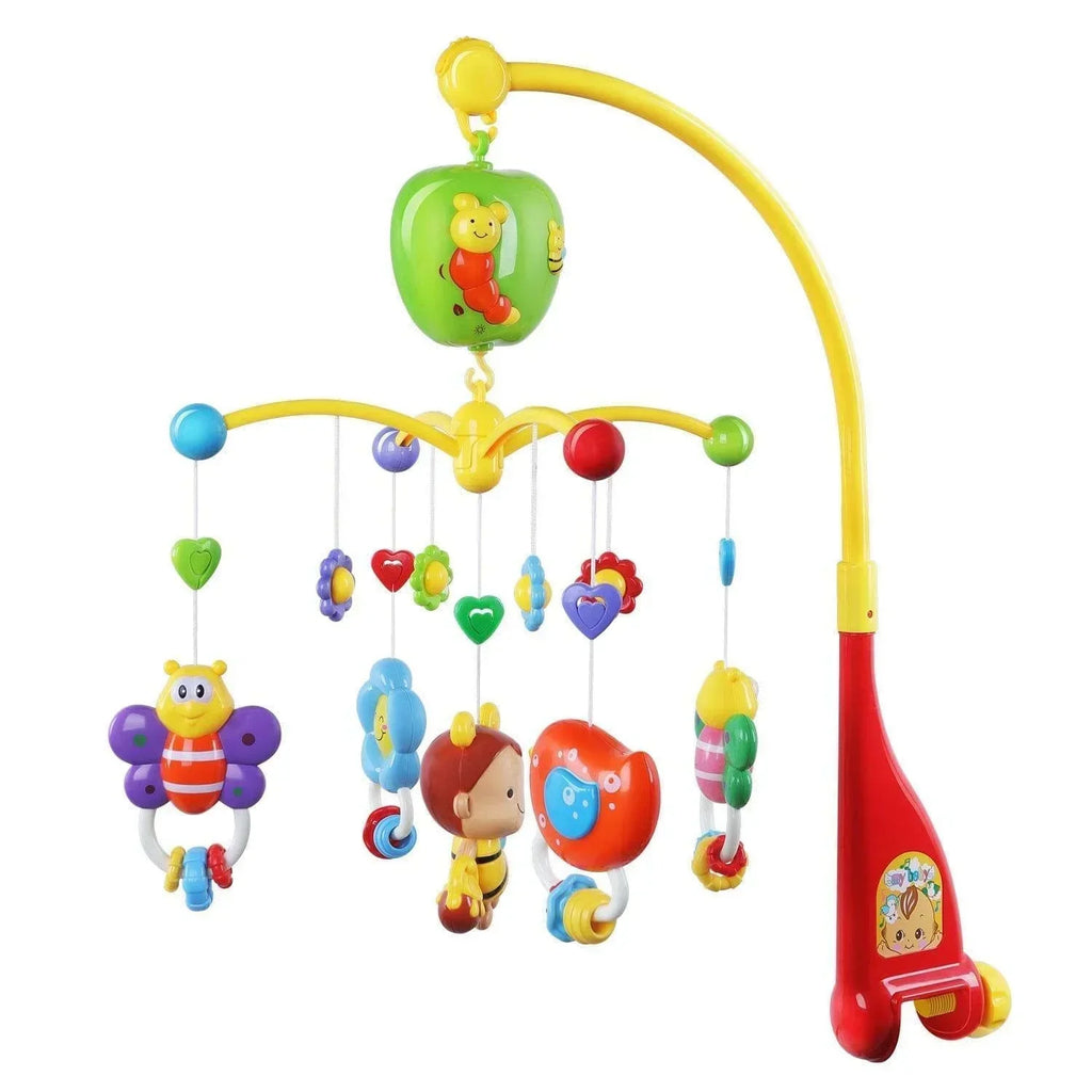 Dove Little Bee Musical Mobile for Baby Crib | Crib Hanging Toy with 20 Soothing Tunes, 5 Rattling Toys, and Visual Stimulation | Multi-Stage Use - Naivri