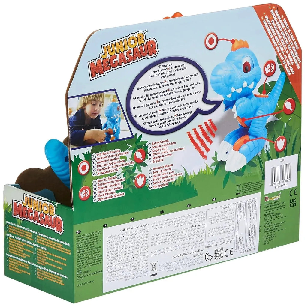 Dragon-I Toys Junior Megasaur Touch & Talk Dino, T-Rex - Naivri