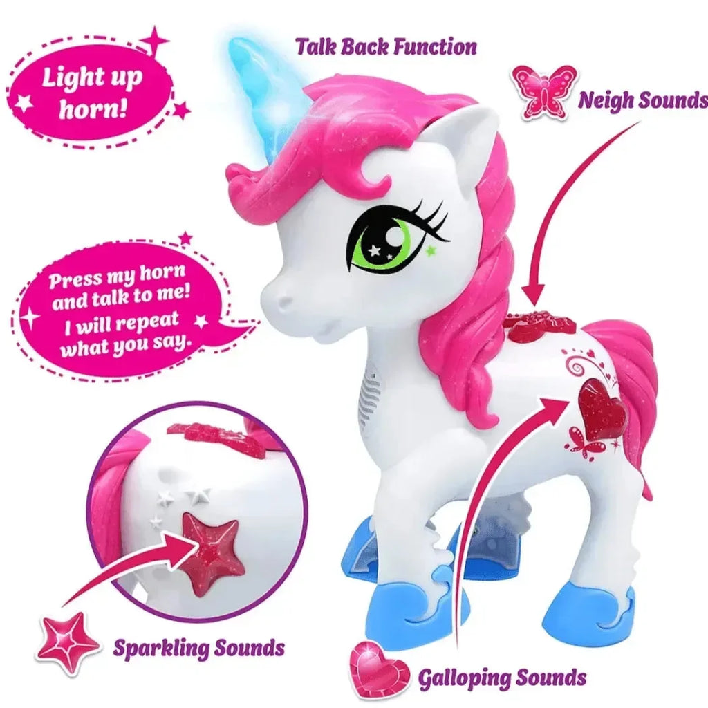 Dragon i Toys Little Unicorn – Interactive Talking Unicorn Toy with Sounds and Movements - Naivri