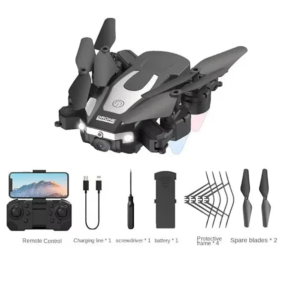 Drone J2 Foldable FPV Drone with Dual Camera, Obstacle Avoidance, Altitude Hold, Headless Mode, 15 Min Flight Time | Compact Portable RC Quadcopter for Beginners & Kids - Naivri