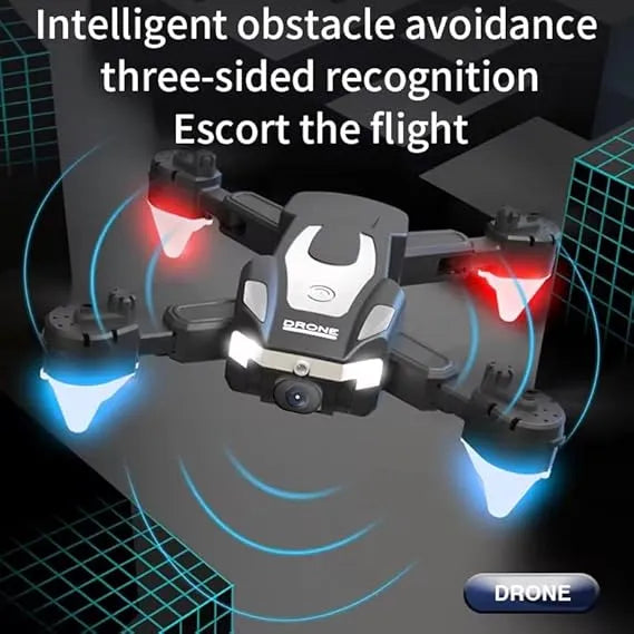 Drone J2 Foldable FPV Drone with Dual Camera, Obstacle Avoidance, Altitude Hold, Headless Mode, 15 Min Flight Time | Compact Portable RC Quadcopter for Beginners & Kids - Naivri