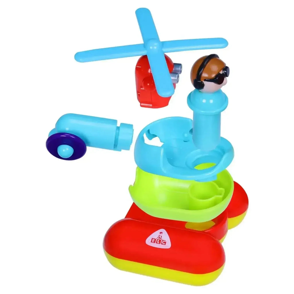 ELC Build and Play Helicopter – Construction Toy Set for Kids with Tool-Based Assembly, Motor Skill Development & Educational Play - Naivri