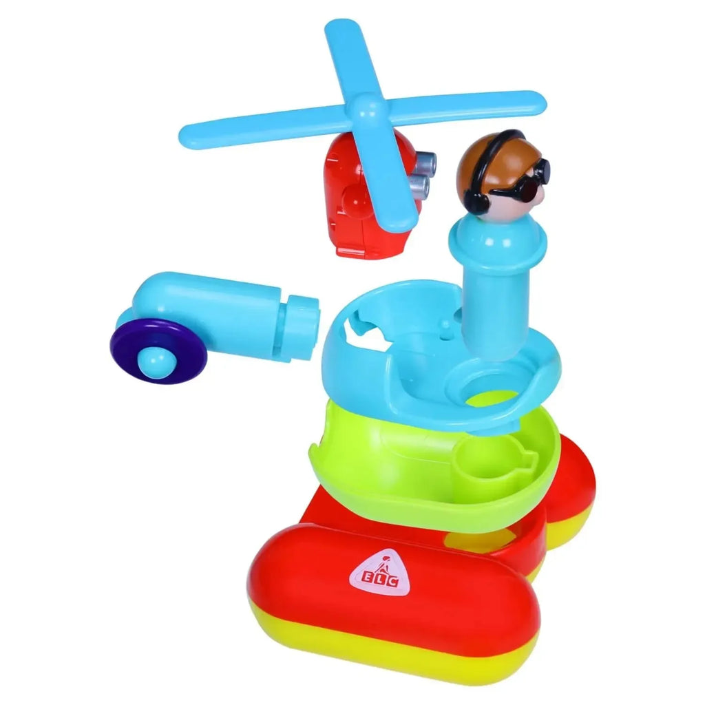 ELC Build and Play Helicopter – Construction Toy Set for Kids with Tool-Based Assembly, Motor Skill Development & Educational Play - Naivri
