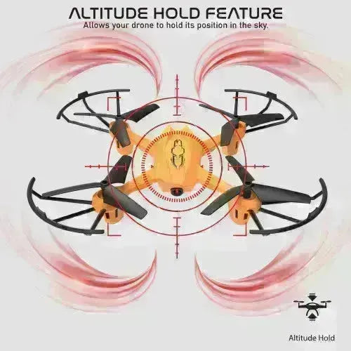 Electrobotic Air Buddy 2.4 GHZ Altitude Holding Drone Orange - Naivri