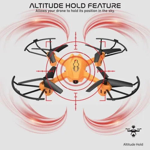 Electrobotic Air Buddy 2.4 GHZ Altitude Holding Drone Orange - Naivri