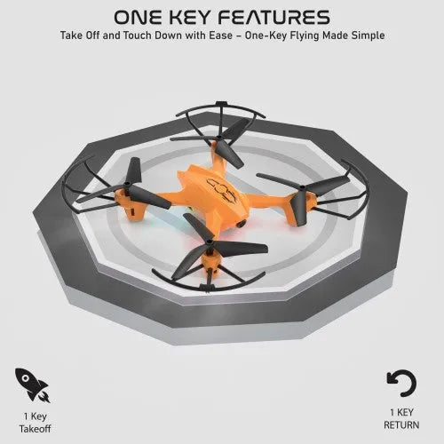 Electrobotic Air Buddy 2.4 GHZ Altitude Holding Drone Orange - Naivri