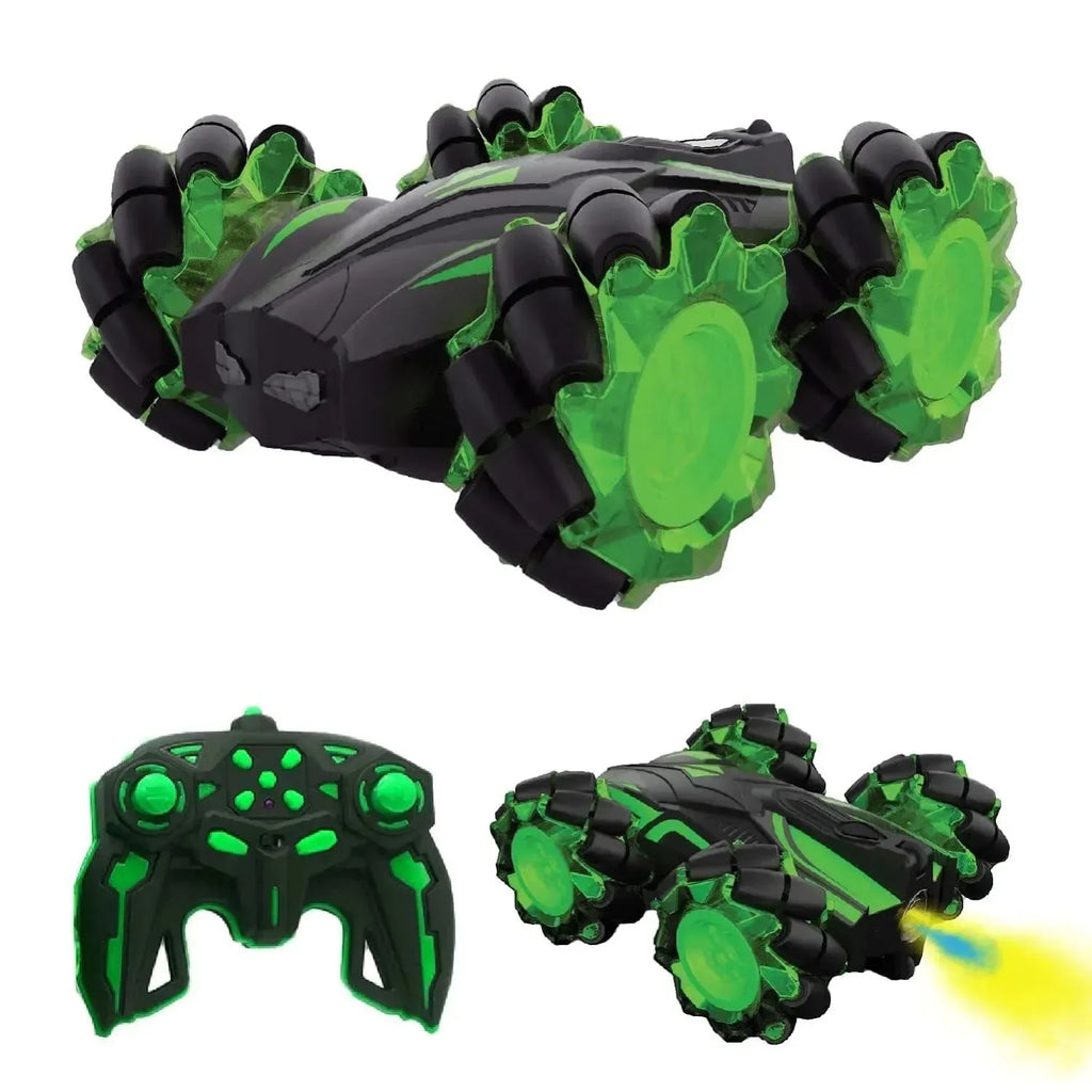 Electrobotic Blaze Drift 4WD Smoke Stunt Car – High-Speed Off-Road Racer for Kids 6+ (Green) - Naivri
