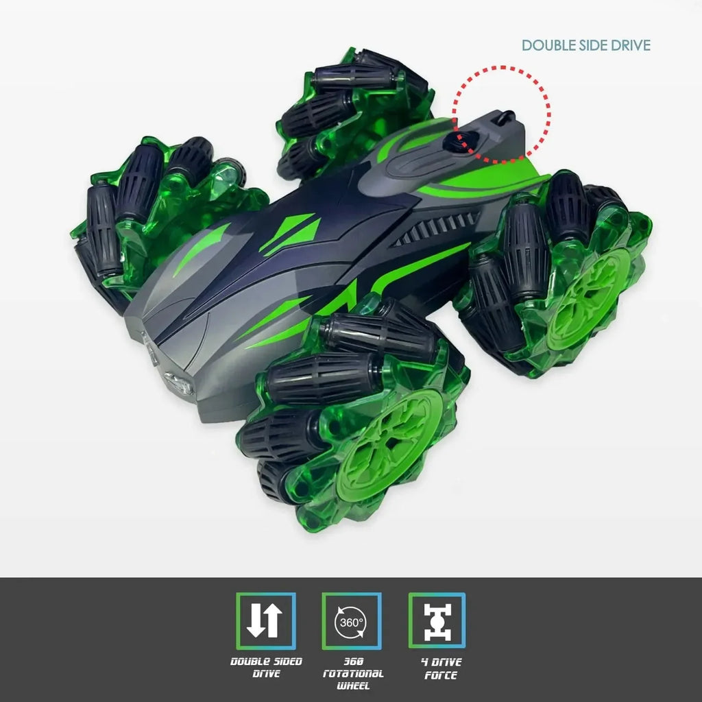 Electrobotic Blaze Drift 4WD Smoke Stunt Car – High-Speed Off-Road Racer for Kids 6+ (Green) - Naivri