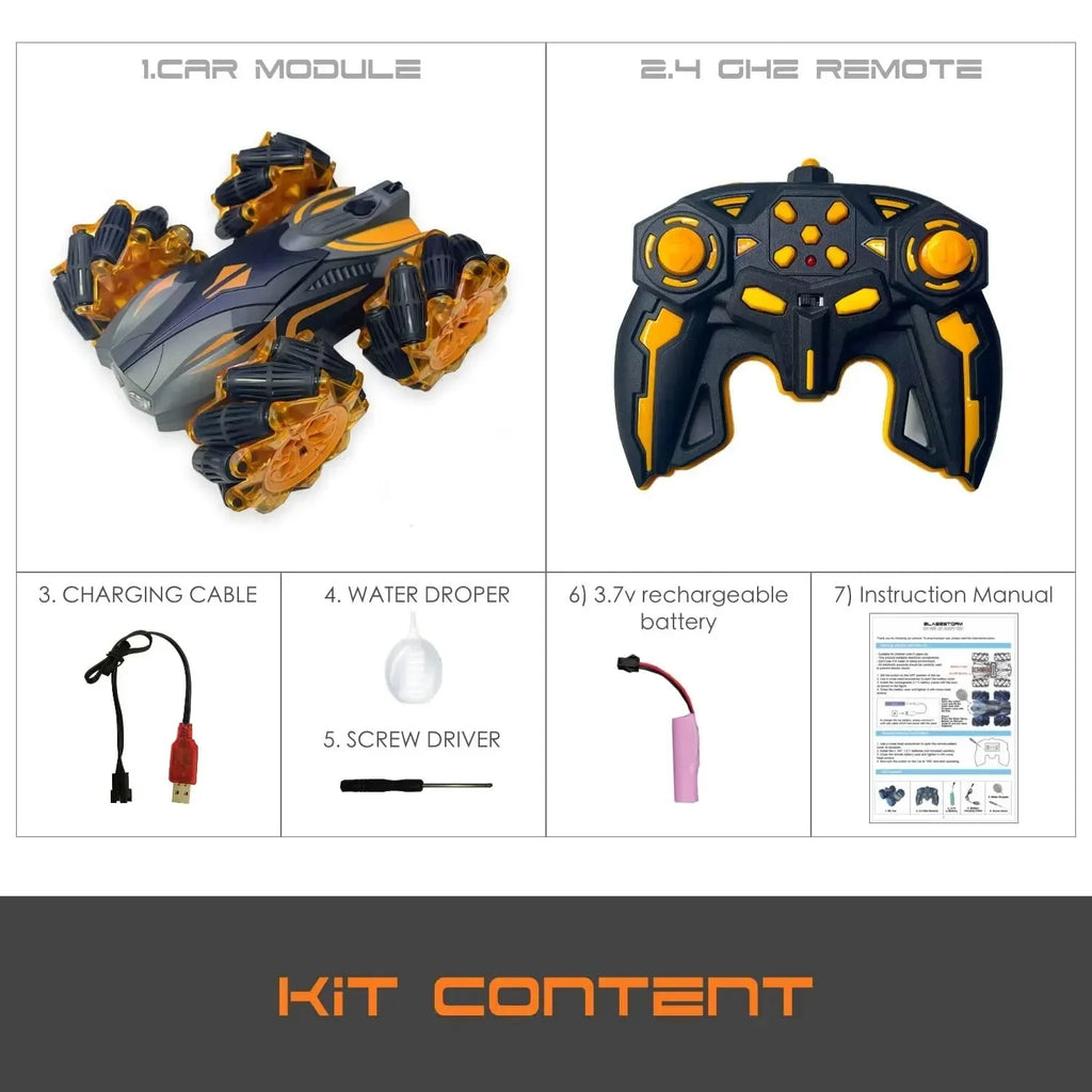 Electrobotic Blaze Drift 4WD Smoke Stunt Car – High-Speed Off-Road Racer for Kids 6+ - Naivri