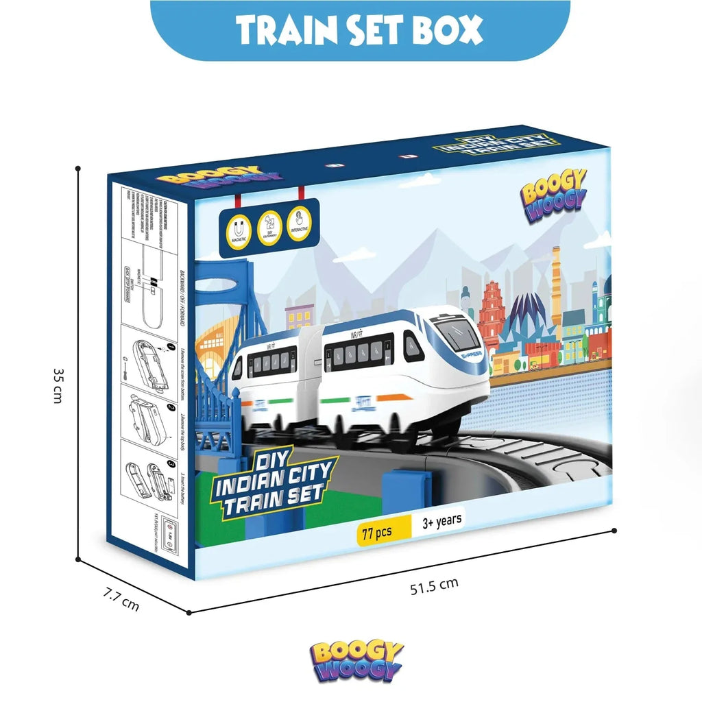 Electrobotic Boogy Woogy Bharat Express Train Set 77pcs - Naivri