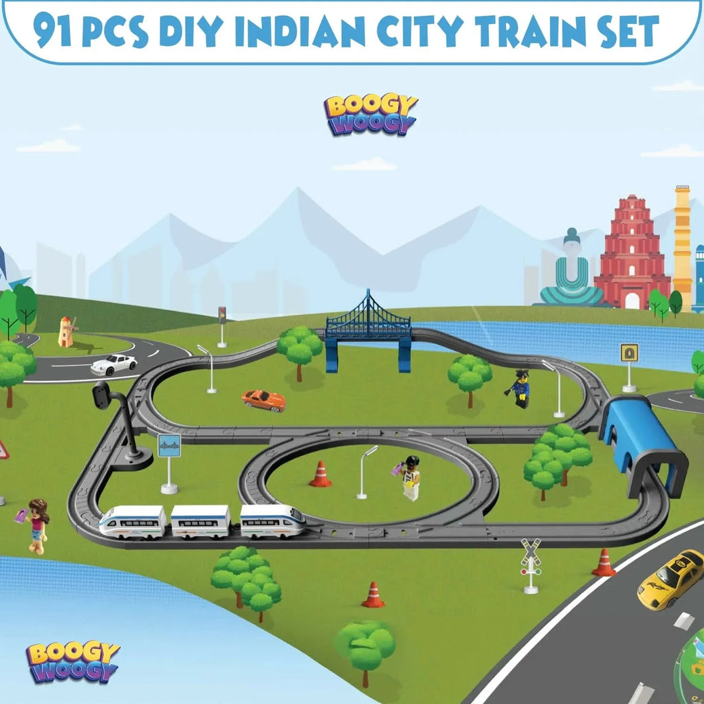 Electrobotic Boogy Woogy Bharat Express Train Set 91pcs - Naivri