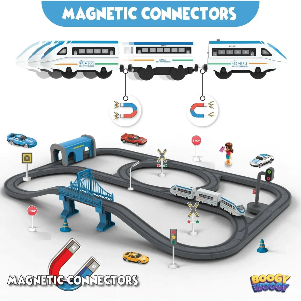 Electrobotic Boogy Woogy Bharat Express Train Set 91pcs - Naivri