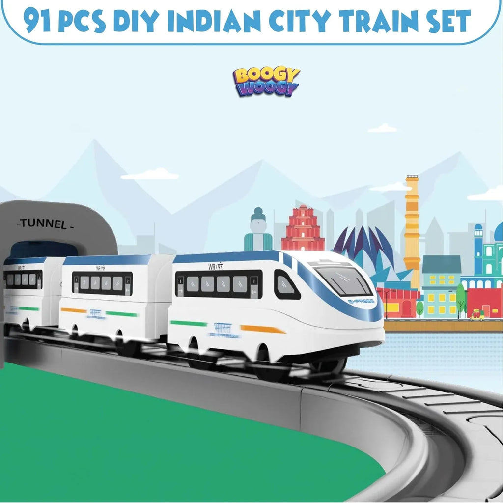 Electrobotic Boogy Woogy Bharat Express Train Set 91pcs - Naivri