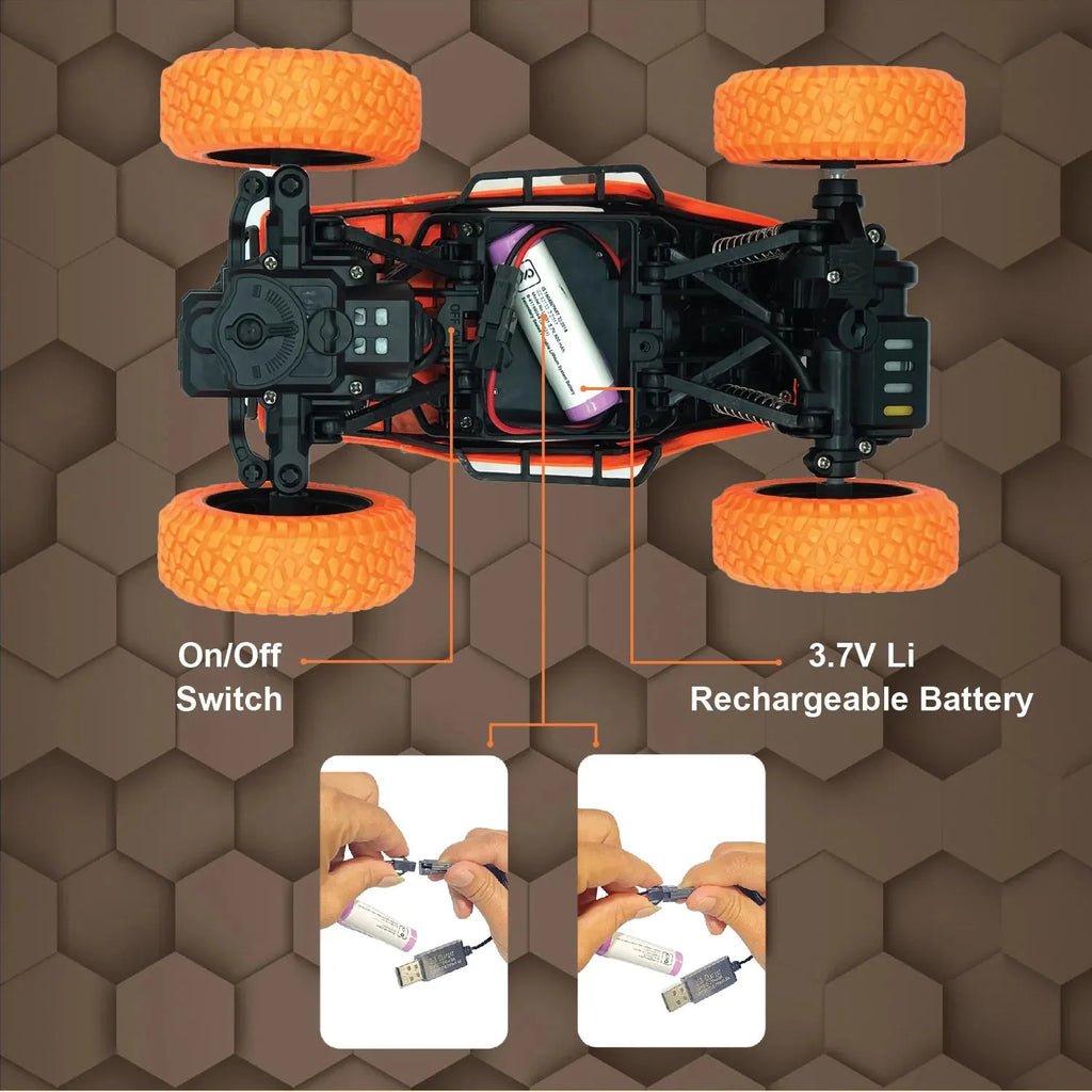 Electrobotic Duzter 4.0 the Off Roader Car Orange - Naivri