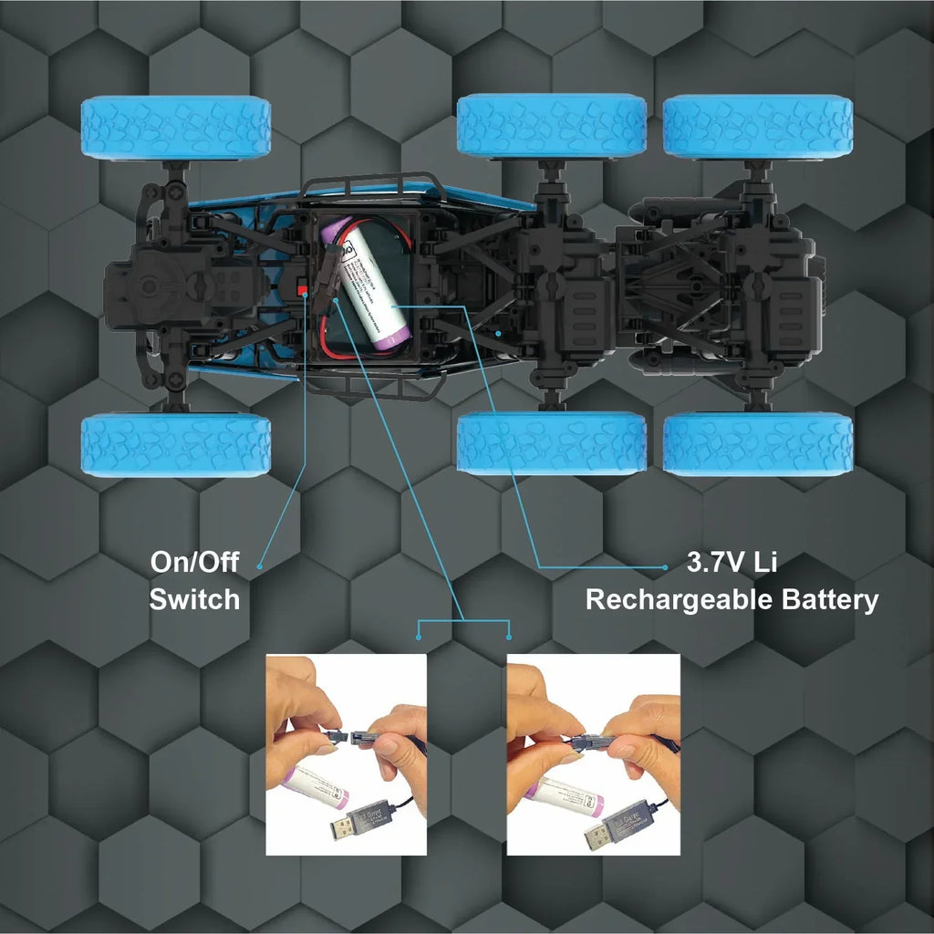 Electrobotic Duzter Off-Roader RC Car – Smoker, Rechargeable, 4+ Years - Naivri