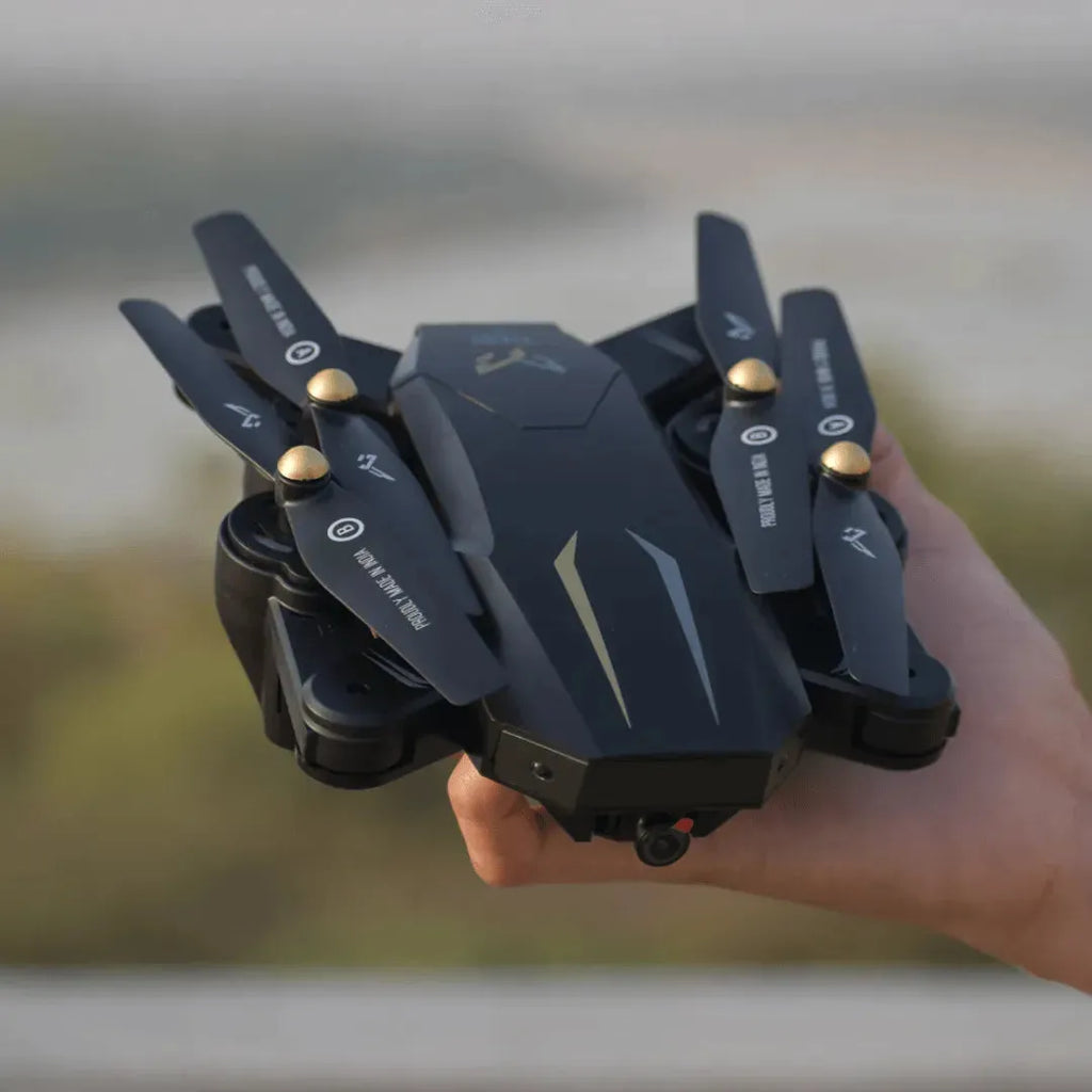 Electrobotic NABHYAAN Dual Camera Drone: HD 1080P + 720P FPV | Position Lock & Foldable | Smoke Black - Naivri