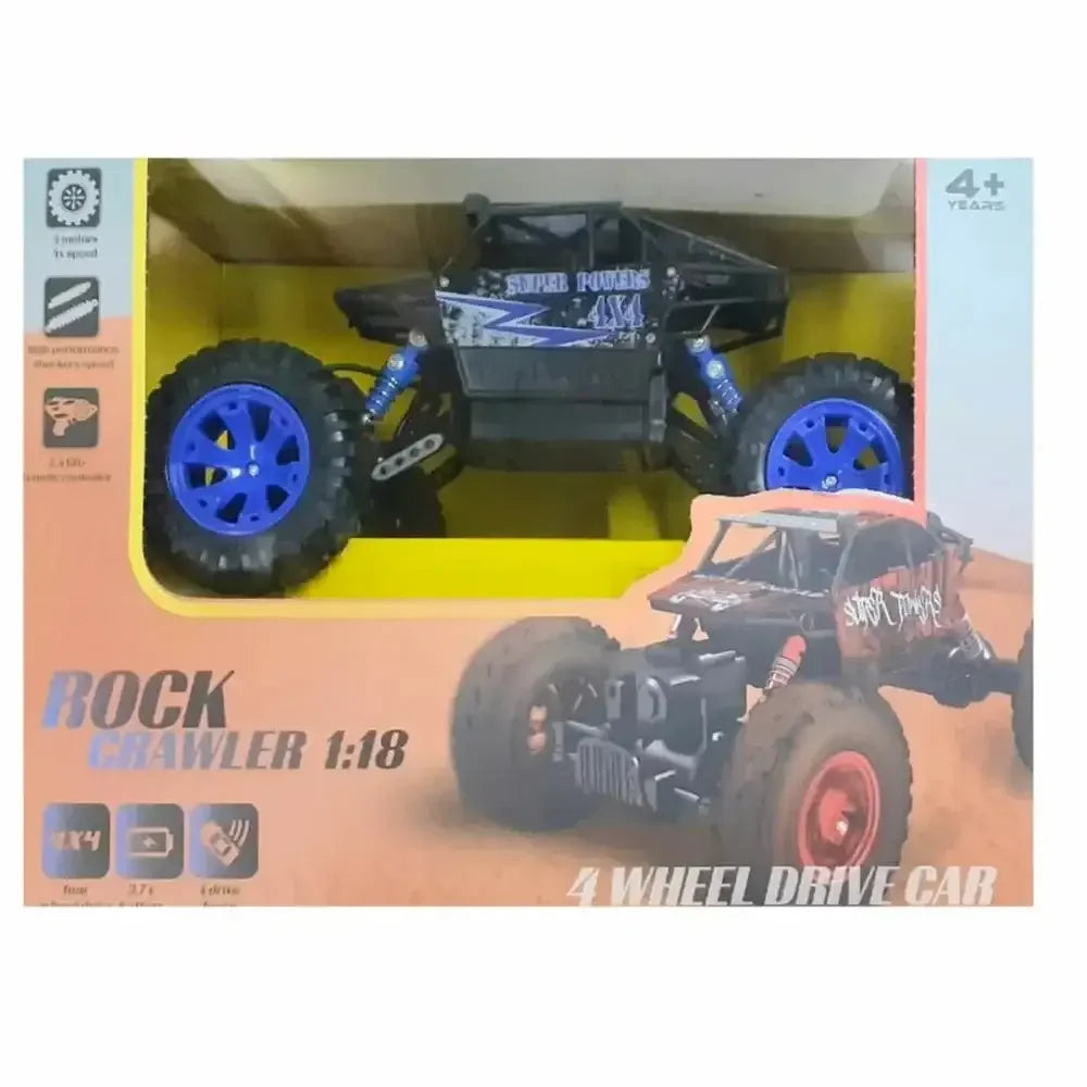 Electrobotic Rock Crawler 4WD Off-Road RC Car – High-Power Motors & Shock Absorbers (Age 4+) - Naivri