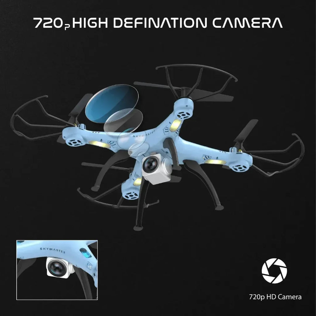 Electrobotic Sky Master Pro HD Drone – 720p Camera, App Control & 360° Stunts (Age 14+) - Naivri