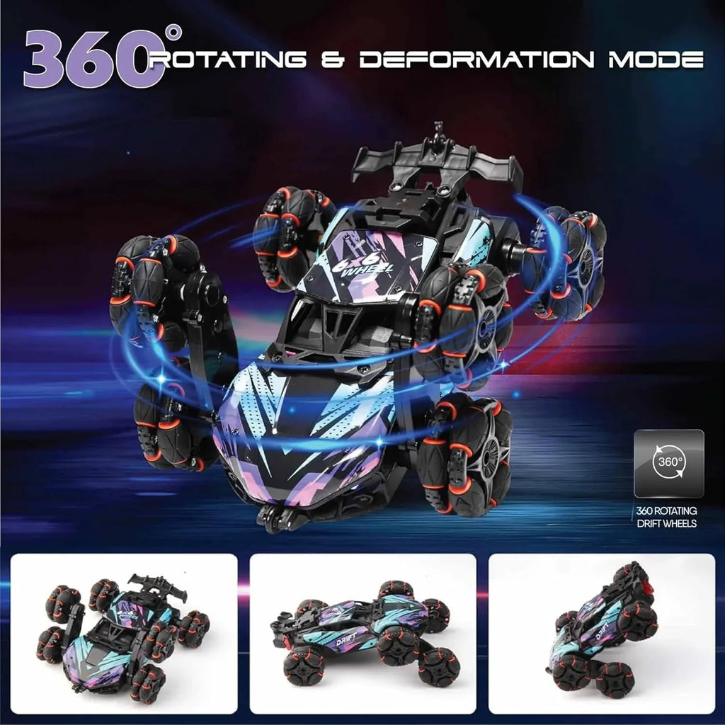 Electrobotic Sobo Drifter 6WD RC Stunt Car – 360° Flips, Water Spray & Lights (Age 8+) - Naivri