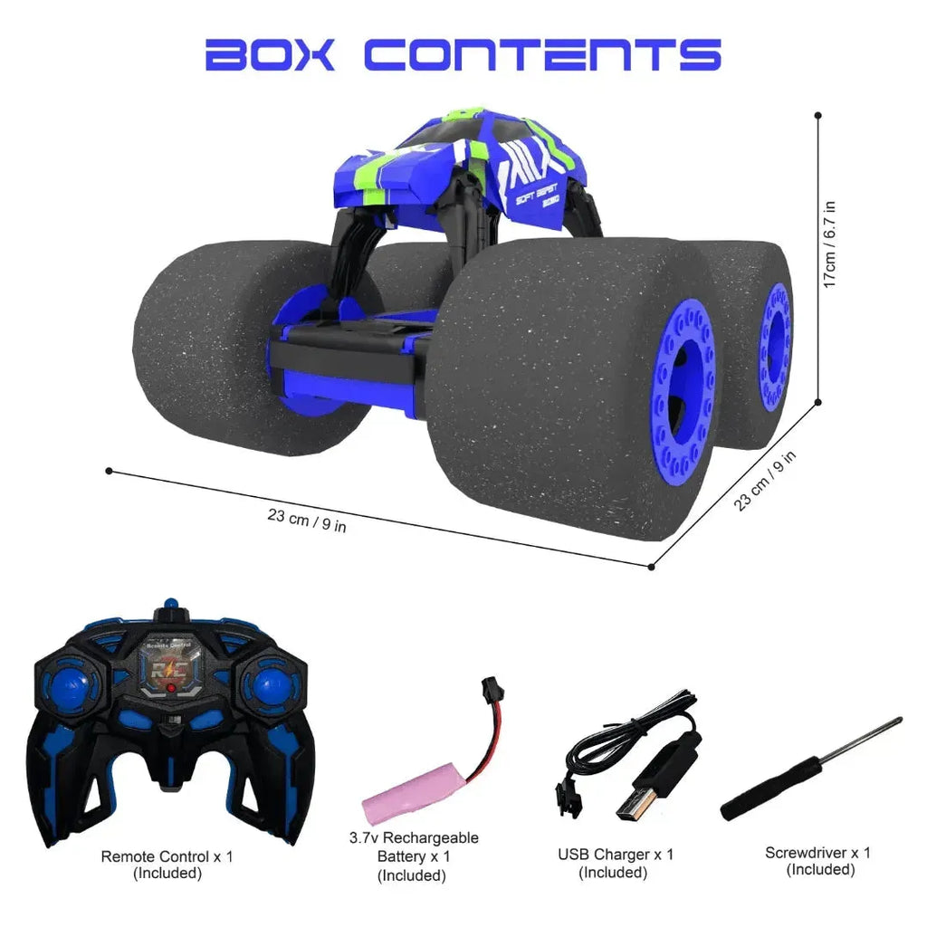 Electrobotic Soft Beast Super Soft Stunt RC Car Blue - Naivri