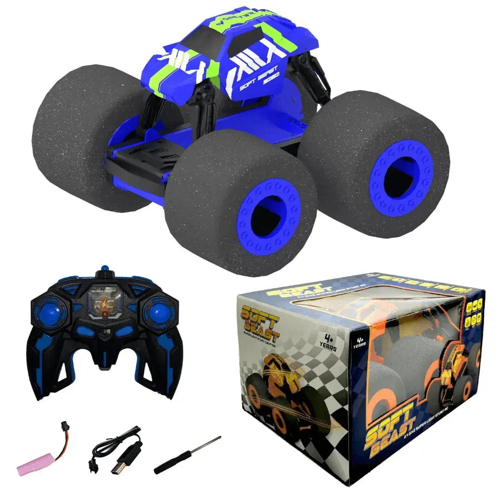 Electrobotic Soft Beast Super Soft Stunt RC Car Blue - Naivri