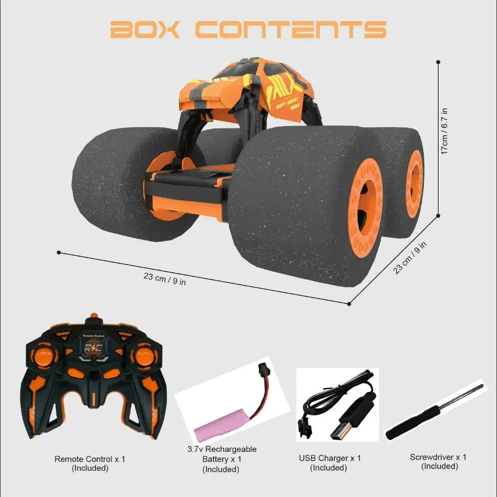 Electrobotic Soft Beast Super Soft Stunt RC Car Orange - Naivri