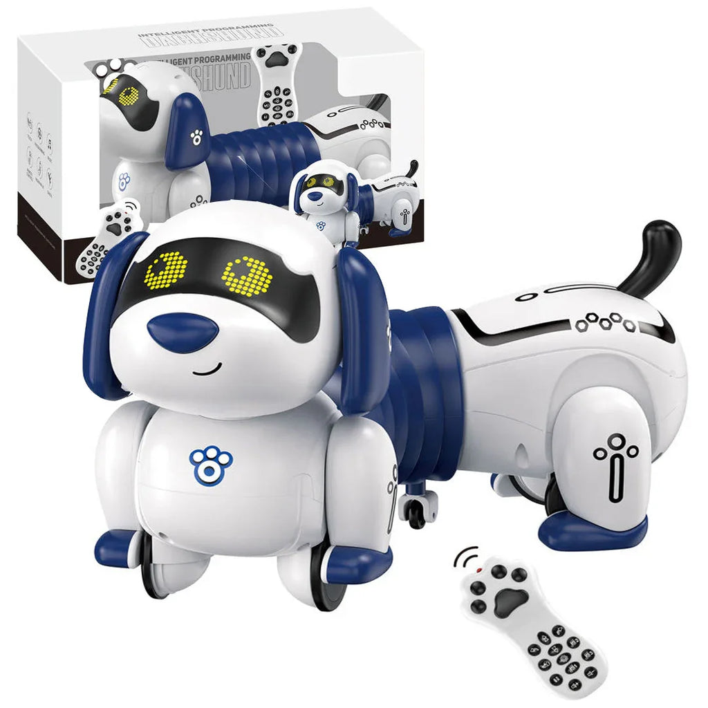 Elegant RC Smart Dachshund Robot Dog – Programmable Interactive Toy for Kids 6+ - Naivri