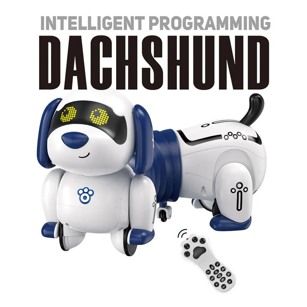 Elegant RC Smart Dachshund Robot Dog – Programmable Interactive Toy for Kids 6+ - Naivri