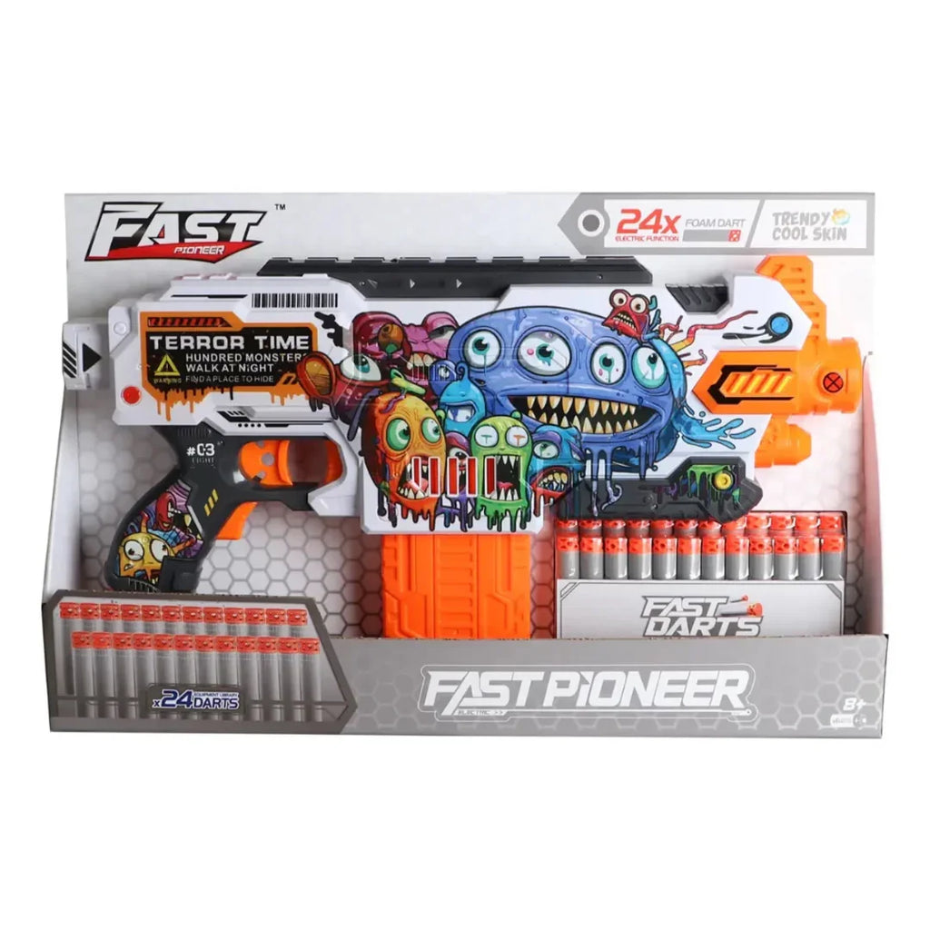 Fire Force Graffiti Blaster with Magazine – High-Speed Foam Bullet Gun for Action Play - Naivri