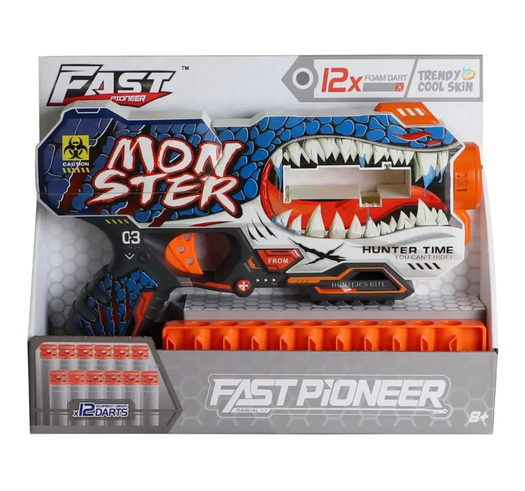 Fire Force Monster Soft Dart Launcher – Safe Foam Blaster for Kids 8+ - Naivri