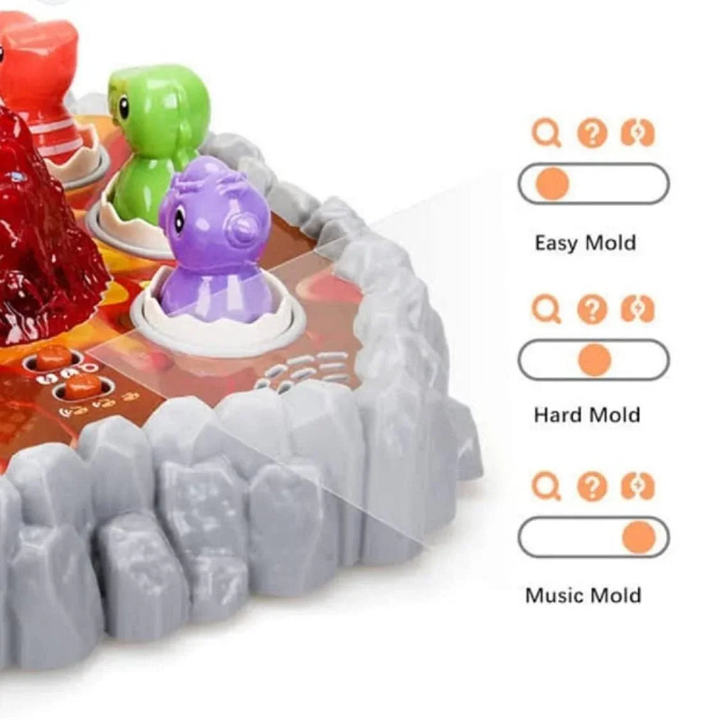 Five Star Dinosaur Battle Game Toy with Volcano Spray | Interactive Dino Pounding Toy with Hammers, Dinosaur Cards & Realistic Volcano | Motor Skill Development Game for Kids Age 5+ - Naivri
