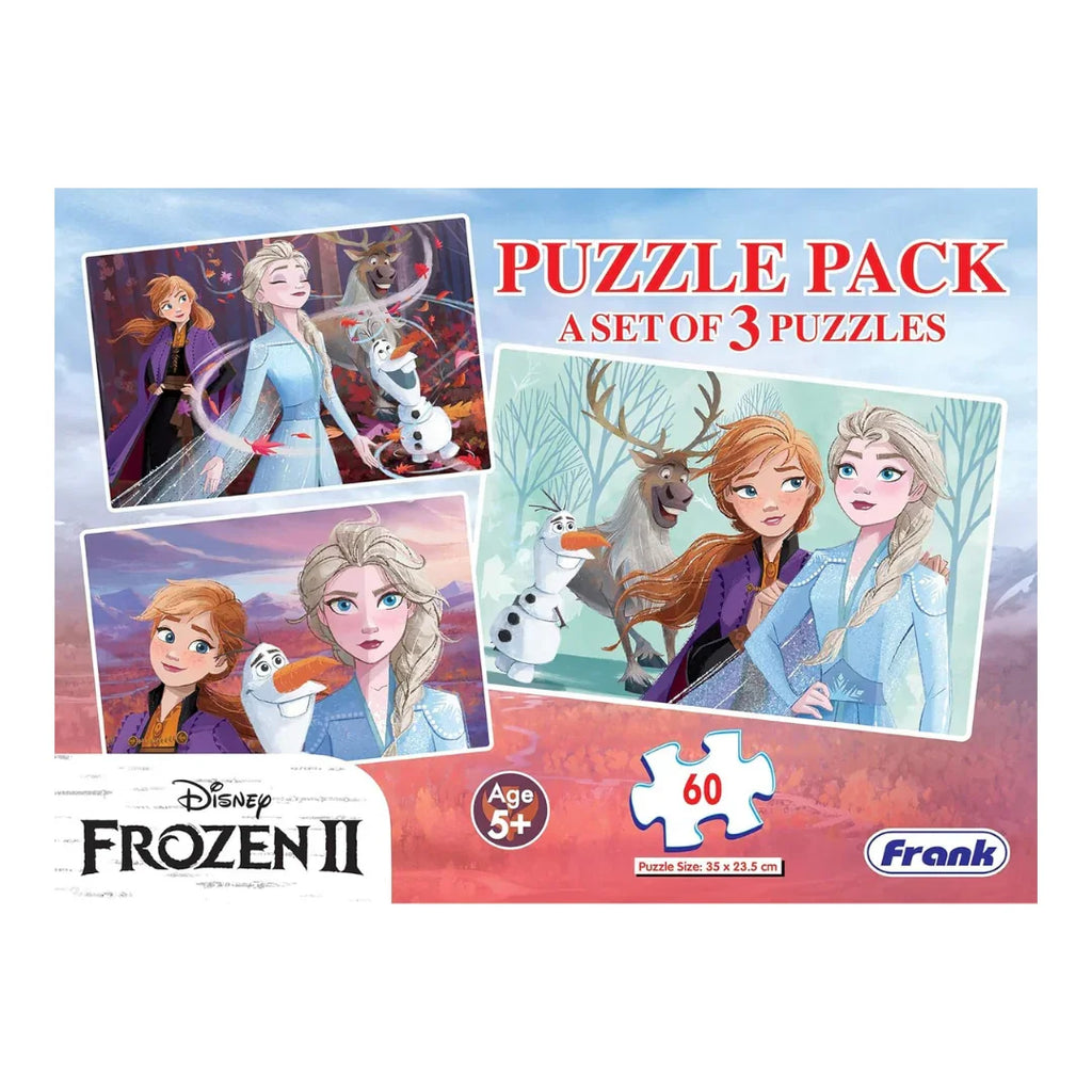 Frank 3 in 1 Disney Frozen II Jigsaw Puzzle for Kids 5+ Years - Naivri